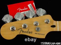 LEFTY Fender Player Precision P BASS NECK + TUNERS Bass Guitar Maple $10 OFF