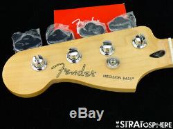 LEFTY Fender Player Precision P BASS NECK & TUNERS Bass Guitar Parts, Maple