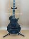 LP Darkgray Quilted Maple Top Electric Guitar Mahogany Neck Black Part Fast Ship