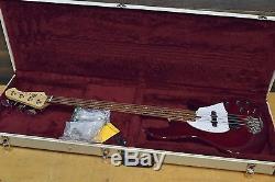 Lakland 44-94 Classic Burgundy Translucent D-Tuner 4-String Bass with Case #796