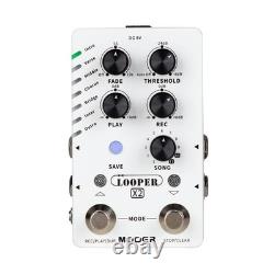 Looper X2 Stereo Electric Guitar Loop Pedal, Bass Guitar Looper Pedal, Acoust