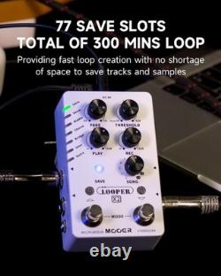 Looper X2 Stereo Electric Guitar Loop Pedal, Bass Guitar Looper Pedal, Acoust