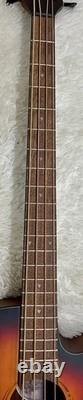 Luna Tribal 34 Scale Acoustic-Electric Bass Guitar, Tobacco Sunburst