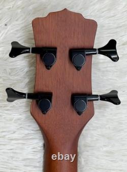 Luna Tribal 34 Scale Acoustic-Electric Bass Guitar, Tobacco Sunburst