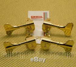 M4-GOLD Schaller Gold 2+2 Bass Tuner Machine Head Set Germany