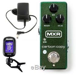 MXR M299 Carbon Copy Mini Analog Delay Guitar Effect Pedal & Adapter (TUNER)