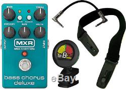 MXR M83 Bass Guitar Chorus Deluxe Pedal withCable, Tuner, and Locking Strap