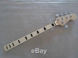 Maple 21 Fret 5 strings Electric Bass Guitar Neck and tuners Replacement