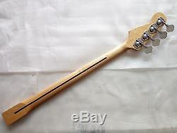 Maple 24 Fret P Bass Neck For Electric Bass Guitar Parts Replacment and tuners