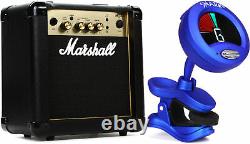 Marshall MG10G 1x6.5 10-watt Combo Amp + Snark SN-1X Guitar and Bass Tuner