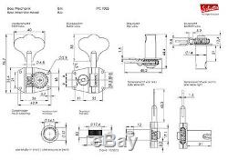 Mecaniques Schaller Basse BM Reversibles P-J Bass MusicMan Tuners 2Left+2Right