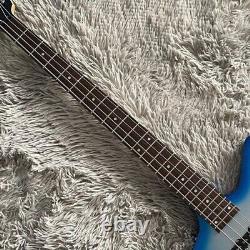 Metallic Blue ML Series 4 Strings Electric Bass Guitar S-S Pickups Maple Neck