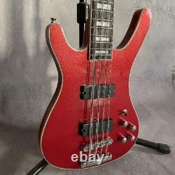 Metallic Red Electric Bass Guitar 8+4 Strings HH Pickups Rosewood Fingerboard