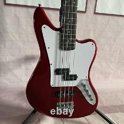 Modified Jaguar Vintage Electric Bass Guitar 4 String Open Tuner Bone Nut