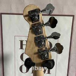 Modified Jaguar Vintage Electric Bass Guitar 4 String Open Tuner Bone Nut