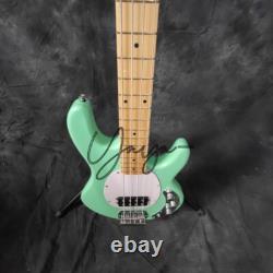 Muisic Man Mint Green Electric Bass Guitar H Pickups Basswood Body Factory