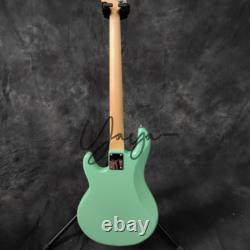 Muisic Man Mint Green Electric Bass Guitar H Pickups Basswood Body Factory