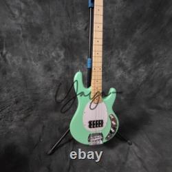 Muisic Man Mint Green Electric Bass Guitar H Pickups Basswood Body Factory