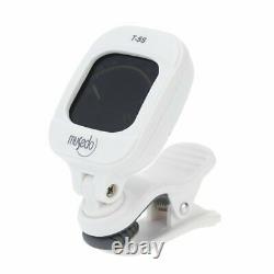Musedo T-5S Rotatable LCD Electronic Clip-on Tuner White for Guitar Bass Violin