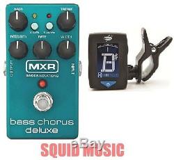 Mxr Dunlop Bass Chorus Deluxe Pedal M83 (free Dunlop Clip On Guitar Tuner)