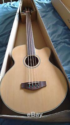 NEW Fretless Electro/Acoustic Bass Guitar, Jumbo Large Scale With Built-in Tuner