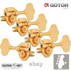 NEW Gotoh GB11W L4+R1 Bass Tuners Tuning Keys 201 with Hardware 4x1 GOLD