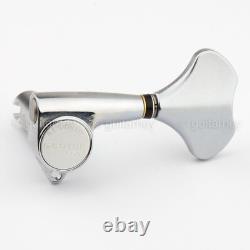 NEW Gotoh GB350 RES-O-LITE Aluminum Bass 6-String Tuning Keys L3+R3 Set CHROME