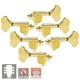 NEW Gotoh GB350 RES-O-LITE Aluminum L3+R3 Bass 6-String Tuners Set 3x3 GOLD