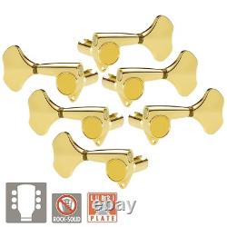 NEW Gotoh GB350 RES-O-LITE Aluminum L3+R3 Bass 6-String Tuners Set 3x3 GOLD