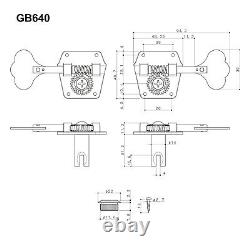 NEW Gotoh GB640 Super Light Weight 4-String Bass Guitar Tuners Set X-CHROME