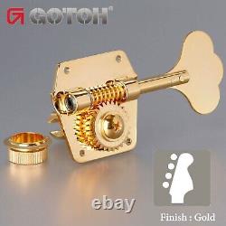 NEW Gotoh GB640 Super Light Weight 4-String Bass Guitar Tuners Tuning Set GOLD