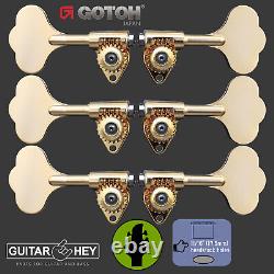 NEW Gotoh GBU510C-12 Bass 6-String L3+R3 11/16 Tuners Clover Key 3x3 GOLD