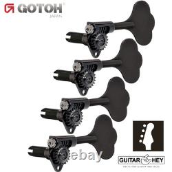 NEW Gotoh GBU510C-9 Compact Bass 4-in-line Tuners RIGHT-HANDED BLACK