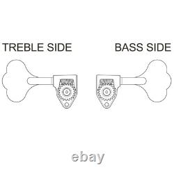 NEW Gotoh GBU510C-9 Compact Bass 4-in-line Tuners RIGHT-HANDED BLACK