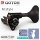 NEW Gotoh GRL510M-12 RES-O-LITE Bass 4-String SET 4-in-line 11/16 Tuners BLACK