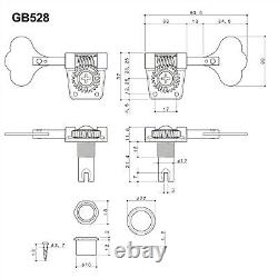 NEW Gotoh Res-O-Lite GB528 Vintage Style Bass 4-in-Line Set Lightweight COSMO BK