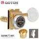 NEW Gotoh SD91-P5W MGT Locking Tuners Set 6 in line STAGGERED Pearl Buttons GOLD