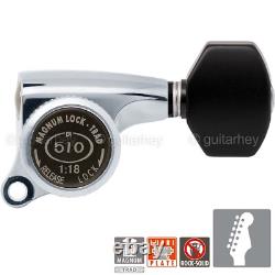 NEW Gotoh SGS510Z-B07 MGT 6 in line Locking Tuners Set 181 Gear Ratio CHROME