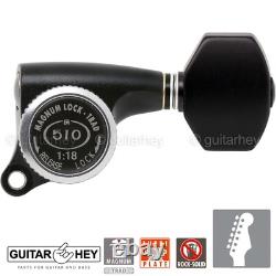 NEW Gotoh SGS510Z-B07 MGT 6 in line Locking Tuners Set with 181 Ratio BLACK SATIN