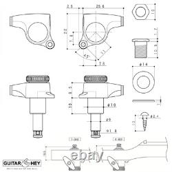 NEW Gotoh SGS510Z-B07 MGT 6 in line Locking Tuners Set with 181 Ratio BLACK SATIN