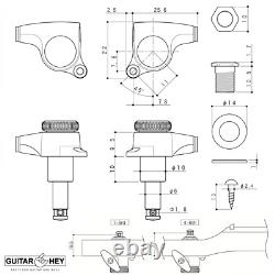 NEW Gotoh SGS510Z-S5 MGT 6 in line Locking Tuners Set 181 Gear Ratio X-NICKEL