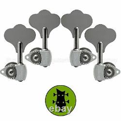 NEW Hipshot USA HB6 1/2 Ultralite Bass Tuning L2+R2 Clover Key 2x2 CHROME