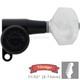 NEW Hipshot VINTAGE 6-in-Line Locking Tuners STAGGERED Pearloid Buttons BLACK