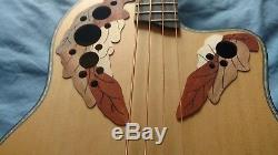 NEW Round Back 4 String Electro/Acoustic Bass Guitar With Pre-Amp +Tuner