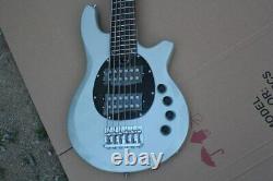 Naughty Boy Bass 5 Strings Silver Electric Guitar free shipping