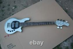 Naughty Boy Bass 5 Strings Silver Electric Guitar free shipping