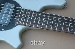 Naughty Boy Bass 5 Strings Silver Electric Guitar free shipping