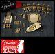 New Fender American Standard Hardtail Gold Stratocaster Hardware Set with Tuners