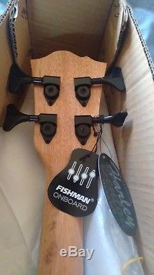 New Left Handed Ukulele Bass Electro/acoustic With Built In Tuner + Pickup
