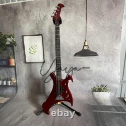 Ohn Entwistle Warwick Buzzard 4-string J Electric Bass Guitar Red Number Inlay